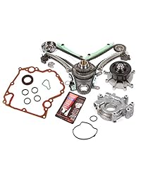 Evergreen tktcs5047lwop 03 08 Dodge Jeep Mitsubishi 4.7 SOHC 16 V Cadena de vin J, N, P Timing Kit Timing Cover Bomba de aceite Juntas GMB Bomba de agua
