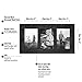 Americanflat Hinged 4x6 Triple Picture Frame with 3 Photo Openings and Polished Glass - Distressed Wood Collage Picture Frames for Tabletop and Wall Display - Hampton Collection - Charcoal Black