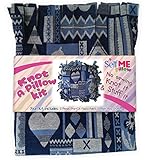No sew Tie a pillow kit, Knot-it and Stuff, Precut fabric and stuffing, DIY craft project Selfme