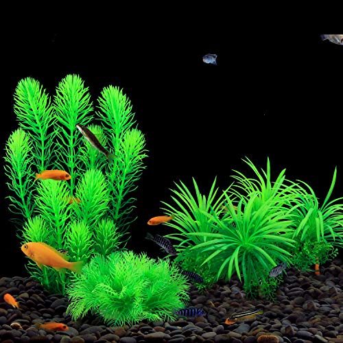 image for MyLifeUNIT Artificial Aquarium Plants, Plastic Fish Tank Decor Plants 