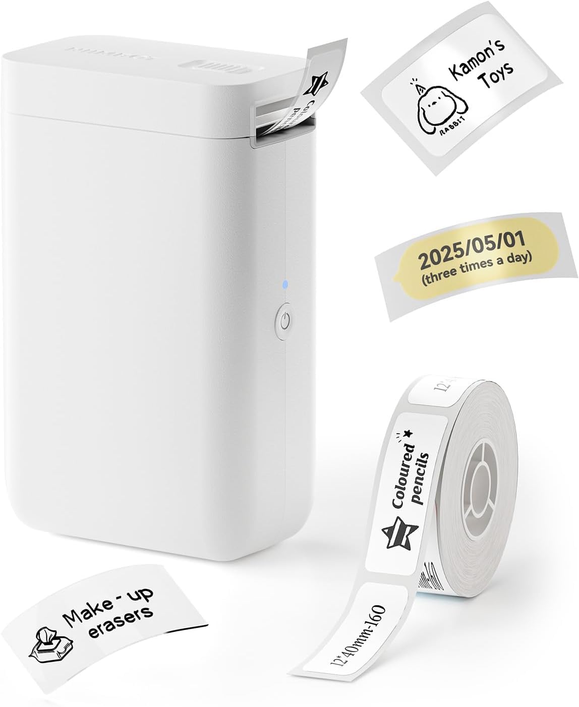 NIIMBOT D101 Etikettendrucker, Handheld Thermo Etikettiergerät mit Klebeband, einfach zu drucken 15 bis 25 mm Breite tintenloser beschriftungsgerät für Schul, Kabeletiketten, Geschäftspreisschilder