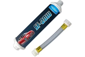 WaterSentinel SF-20W Spotless Car Wash Inline Deionized Water Garden Hose Water Filter & Extension Adapter for RV, Boat, Marine, Motorcycle, Home, Windows, Spot Free Wash, Solar Panels