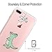 Unov Case Compatible with iPhone 8 Plus iPhone 7 Plus Case Clear with Design Embossed Pattern TPU Soft Bumper Shock Absorption Slim Protective Case 5.5 Inch (Dinosaur)
