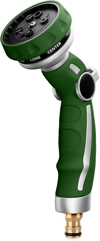 Restmo Garden Hose Gun with 9 Patterns Metal Jet Nozzle High Pressure