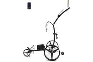 Wingscaddy Electric Golf Push Cart with Remote Control – Up to 36 Hole & 1500 Life Cycle Lithium Battery Twin Motors Lightweight