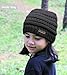 Kids Cable Knit Beanie for Girls & Boys - Baby & Toddler Winter Hats for Children Ages 2 & Up Black