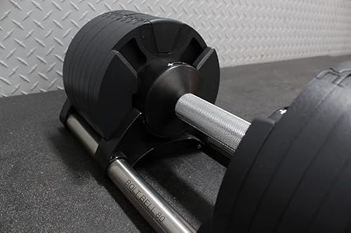 Bolt Fitness Supply X NUOBELL Adjustable Dumbbell 5-80LB (PAIR) Black with  Multiple Levels of Weight Cha