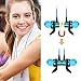 Wired Earbuds Earphones, Baymic in Ear Headphones Magnetic Ear Buds Built-in Mic/Volume Control, Metal Bass Stereo Noise Cancelling Headsets Sweatproof Ear Phones for Running & Sports (Blue)