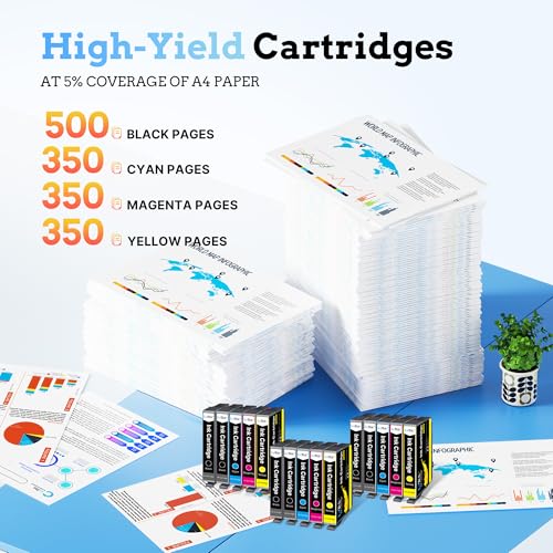 LxTek Compatible with Epson 604XL Cartridges Compatible for Epson 604 XL Multipack for Expression Home XP-2200 XP-2205 XP-3200 XP-3205 XP-4200 XP-4205 Workforce WF-2910DWF WF-2930 WF-2935 (15-Pack)