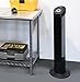 Seville Classics UltraSlimline Indoor Bladeless Oscillating Tower Fan Quiet Cooling LED Display Space-Saving for Home w/ Remote and 7.5H Timer, Black/Silver, 40