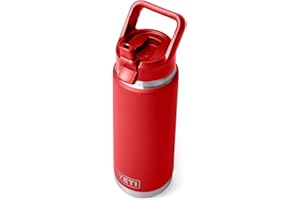 YETI Rambler 26 oz Bottle, Vacuum Insulated, Stainless Steel with Color Matching Straw Cap