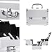 Pro Aluminum Makeup Case Salon Cosmetic Box Organizer Beauty Train Case,Silver