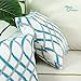 CaliTime Pack of 2 Cozy Fleece Throw Pillow Cases Covers for Couch Bed Sofa Modern Two-Tone Waves Geometric 20 X 20 Inches Gray Teal