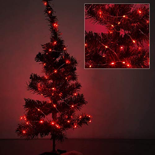 Independence Day Battery Operated Fairy String Lights, 5M/16.4Ft 50LEDs Dimmable Fairy Lights for Indoor Outdoor Home Christmas Tree Wreath Decoration,red