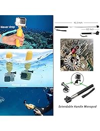 HAPY Sports Action - Juego de accesorios para videocámaras profesionales para GoPro Hero6.5 Black, Hero Session, Hero (2018), Hero 7,6,5,4,3,3+, GoPro Fusion, SJCAM, AKASO, Xiaomi, DBPOWER, cámara equipo