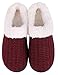 EPGU Men's Winter Fleece Lined Rubber Soled House Slippers