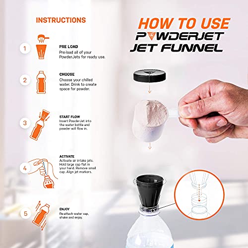 Mini Protein Powder Funnel, toGo Supplement Container, Workout Powder