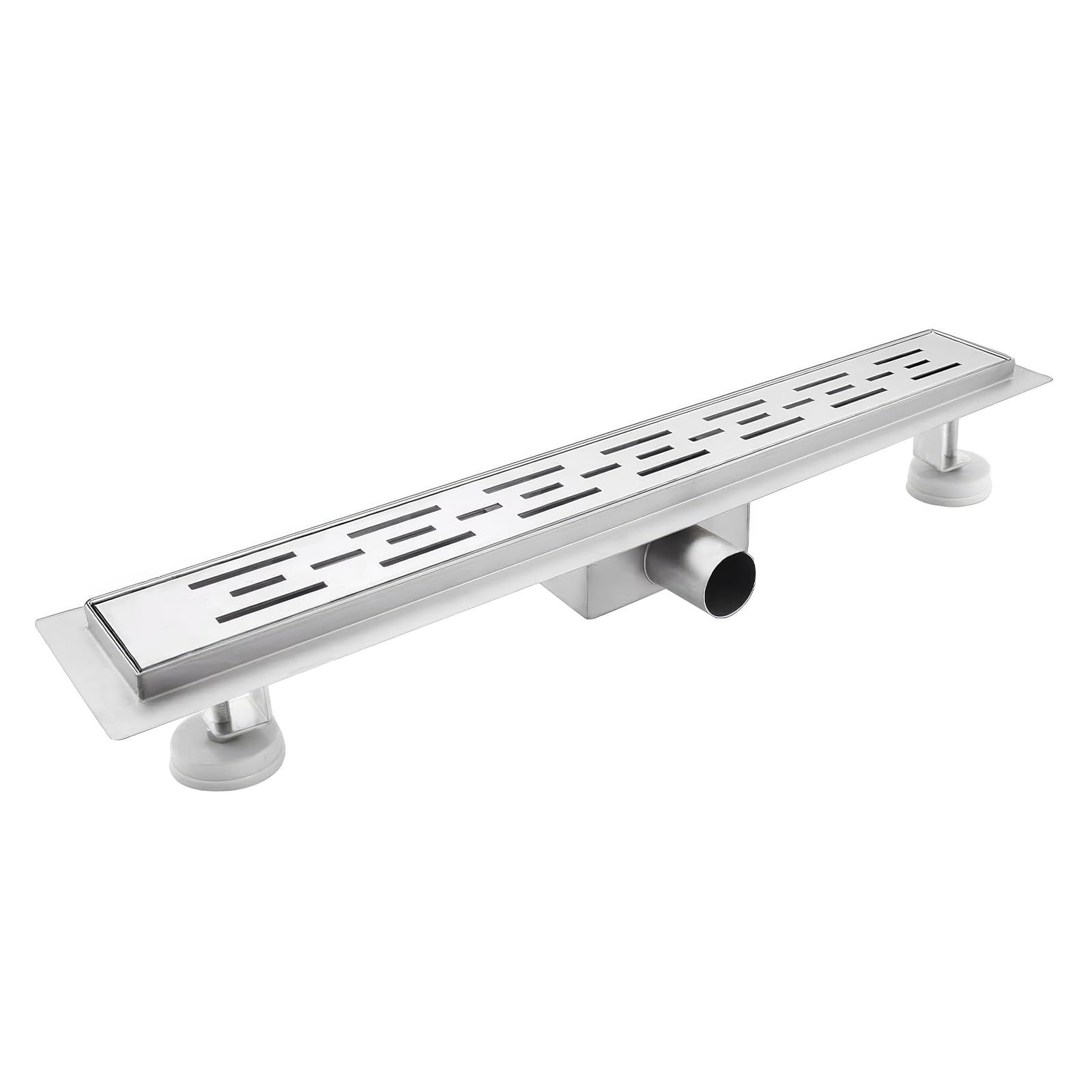 sunrik Shower Gutter, Short Line Shower Drain 60 cm, Stainless Steel Shower Channel with Siphon and Filter