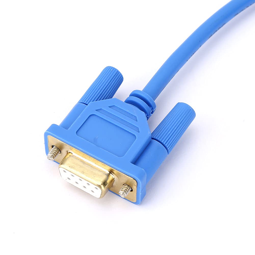 Fafeicy PC-TTY Programming Cable, Blue Insulated Environmentally Friendly PVC Programming Cable for S5 Series PLC 6ES5734-1BD20