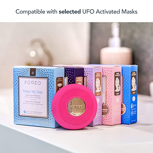 FOREO UFO mini LED Face Mask Light Therapy SkincareTreatment, Red Light Therapy for Face