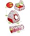 Truedays 3 in 1 Portable Pop up Playhouse Kids Play Tent with Tunnel Ball Pit Indoor and Outdoor Toy