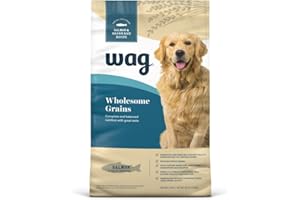 Amazon Brand - Wag Wholesome Grains Dry Dog Food with Salmon and Brown Rice, 30 lb Bag (Pack of 1)