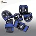 JBM Child Kids Bike Cycling Bicycle Riding Protective Gear Set, Knee and Elbow Pads with Wrist Guards Multi-Sports: Rollerblading, Skating, Volleyball, Basketball, BMX (Denim Dark Blue, Child/Kids)