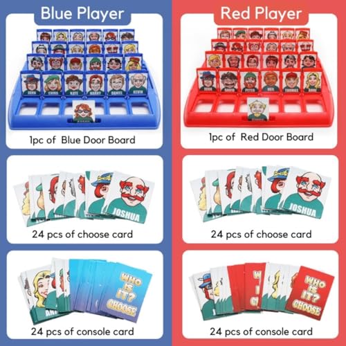 Who Is It? - Classic Family Guessing Board Game for Kids & Adults, Fun Puzzle Game for Travel, Parties & Game Night