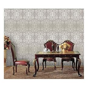 Large Wall Mural - Damask Seamless Floral Pattern | Self-Adhesive Vinyl Wallpaper/Removable Modern Decorating Wall Art - 66" x 96"