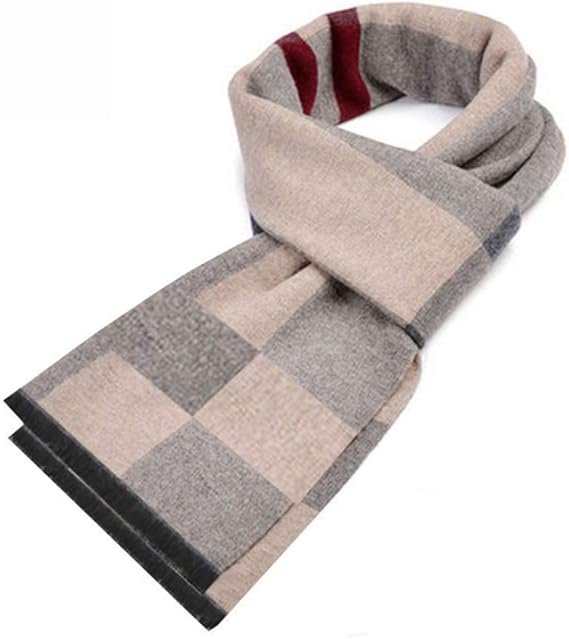 Amazon マフラー メンズ 大判ストール 冬 スカーフ 男性用 チェックマフラー ストール 無地 ショール 防寒 暖かい 秋冬 おしゃれ クリスマス ギフト プレゼント Color1 180 30cm ストール マフラー 通販