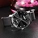 Findtime Mens Nice Slim Black Leather Quartz Wrist Watches