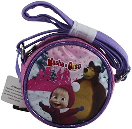 Masha and Bear Women's Synthetic Handbag For D 3D One-Size Pink