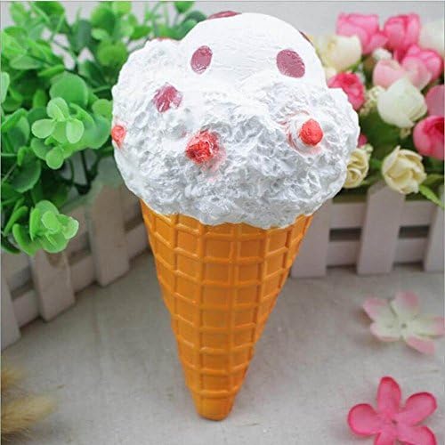 Jumbo Slow Rising Squishies Ice Cream Toys, Party Squishy Toys - Sweet Strawberry Large Ice Cream Scented 1Pcs