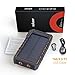 Solar Charger, Soluser 13500mAh Premium Solar Power Bank Dual USB Backup Battery Pack Charger, Outdoor Portable Solar External Battery Charger with 2 Led Flashlight for Hiking, Camping, More