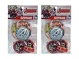 2-Pack Marvel Avengers 24 Cupcake Liners & 24 Toppers (48 Total)