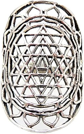 Sri Yantra Sanskrit RING Sterling Silver (10)
