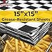 Extra Large, Grease Resistant Black Checkered Sandwich Liner 300 Sheet Pack. Microwave Safe 15x15 in Wax Paper Deli Wrap for Restaurants, Churches, BBQs, Concession Stands, School Carnivals, Fairs.