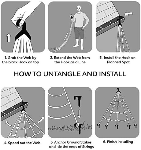 51OrJTIJqYL. AC  - Halloween Giant Spider Web Set Includes 5 ft