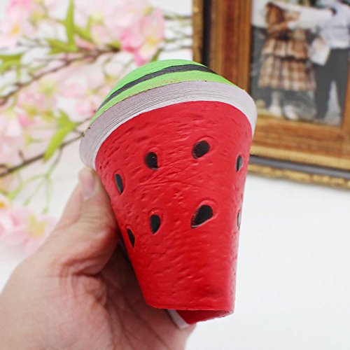Insaneness Xmas Gift Baby Toys Jumbo Slow Rising Squishies Toys Scented Squeeze Watermelon Stress Relief Toy (Red) - Thumbnail 4