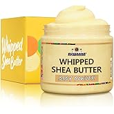 AKWAABA Whipped Shea Butter (Baby Powder) – Nourishes & Moisturizes | Made with Shea Butter | No Dyes & Parabens | 12 oz / 340 g