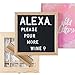 Letter Board with Letters 10x10 Felt Letterboard Accessories |+Organizer +Pre-Cut +Large Letters +Stand| Black, Letterboards, Changeable, Message Board, Box, Baby Announcement, First Day of School