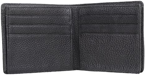 Xinyishi Men's Wallet Black Litchi Pattern Genuine Leather