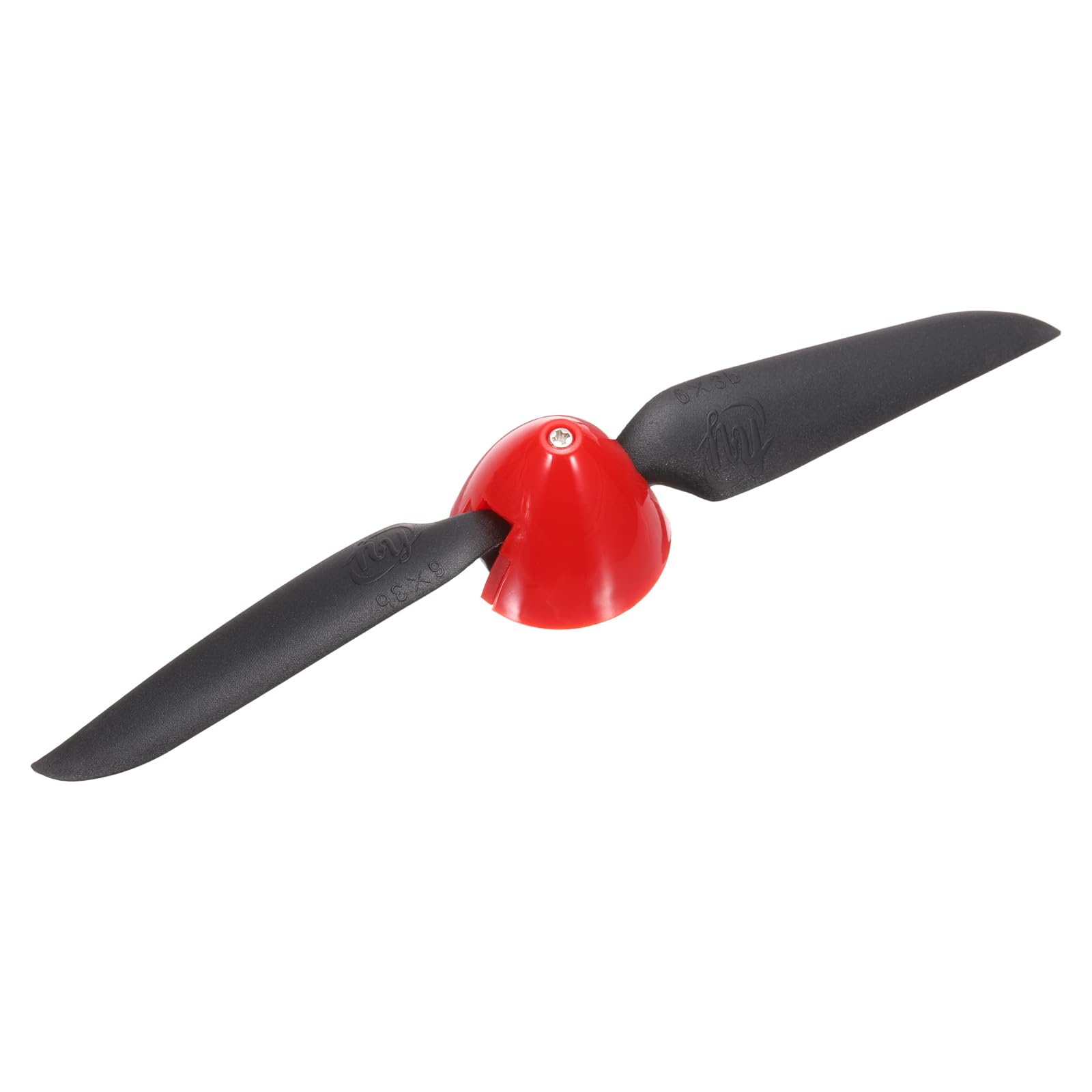 sourcing map 6x3 Inch RC Plane Propeller, RC Folding Propellers Spinner Size D30.5xH25mm 2.3mm Motor Shaft Dia 2-Vane with Nylon Plastic Spinner for Airplane Helicopter(Black Red)