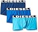 Diesel Men's 3-Pack Shawn Stretch Boxer Trunk, Light Blue/Royal Blue/Dark Blue, Small