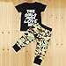 Puseky Toddler Kid Baby Boys Letters T-shirt & Camo Pants Tracksuit Outfits Set