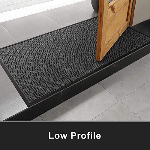 Amagabeli Large Outdoor Door Mats Rubber Shoes Scraper 36" x 61.5" for