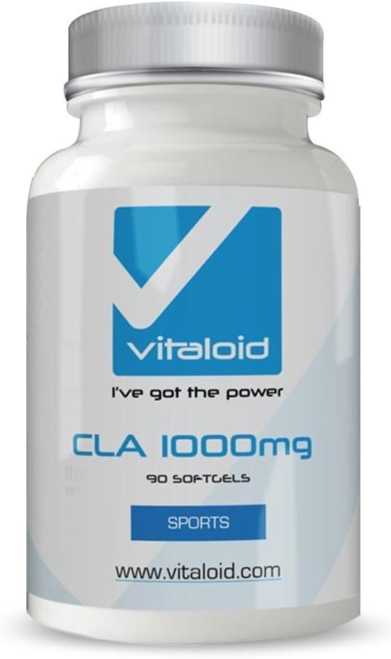 vitaloid CLA Supplement Sports QUEMAGRASAS Abdominal Capsule Format with Acid linoleico Conjugated (CLA) and Omega 6, 1000 mg