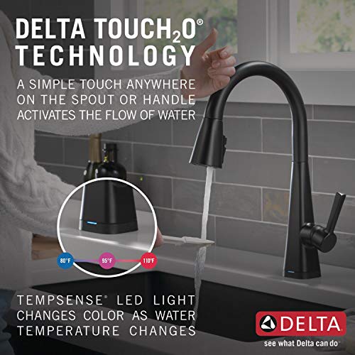 Delta Faucet Lenta SingleHandle Touch Kitchen Sink Faucet with Pull