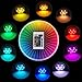 LED Waterproof Battery Powered Submersible Accent Night Mood Lights with IR Remotes For Party, Wedding, Garden, Swimming Pool, Vase, Fish Tank, Christmas, Festival Decoration Lighting
