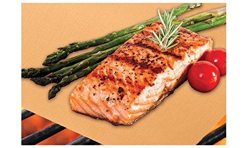 Copper Craft - Copper Grill Mats for Gas Grills, Charcoal Grills + More (2 Pack), Baking, Parrilla - Non-Stick, Heavy Duty, BPA Free, Outdoor, As Seen on TV, Reusable